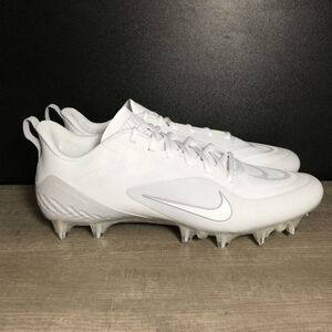 Nike Alpha Huarache 8 Pro LAX Lacrosse Cleats White Platinum CW4439-110 Men's 11